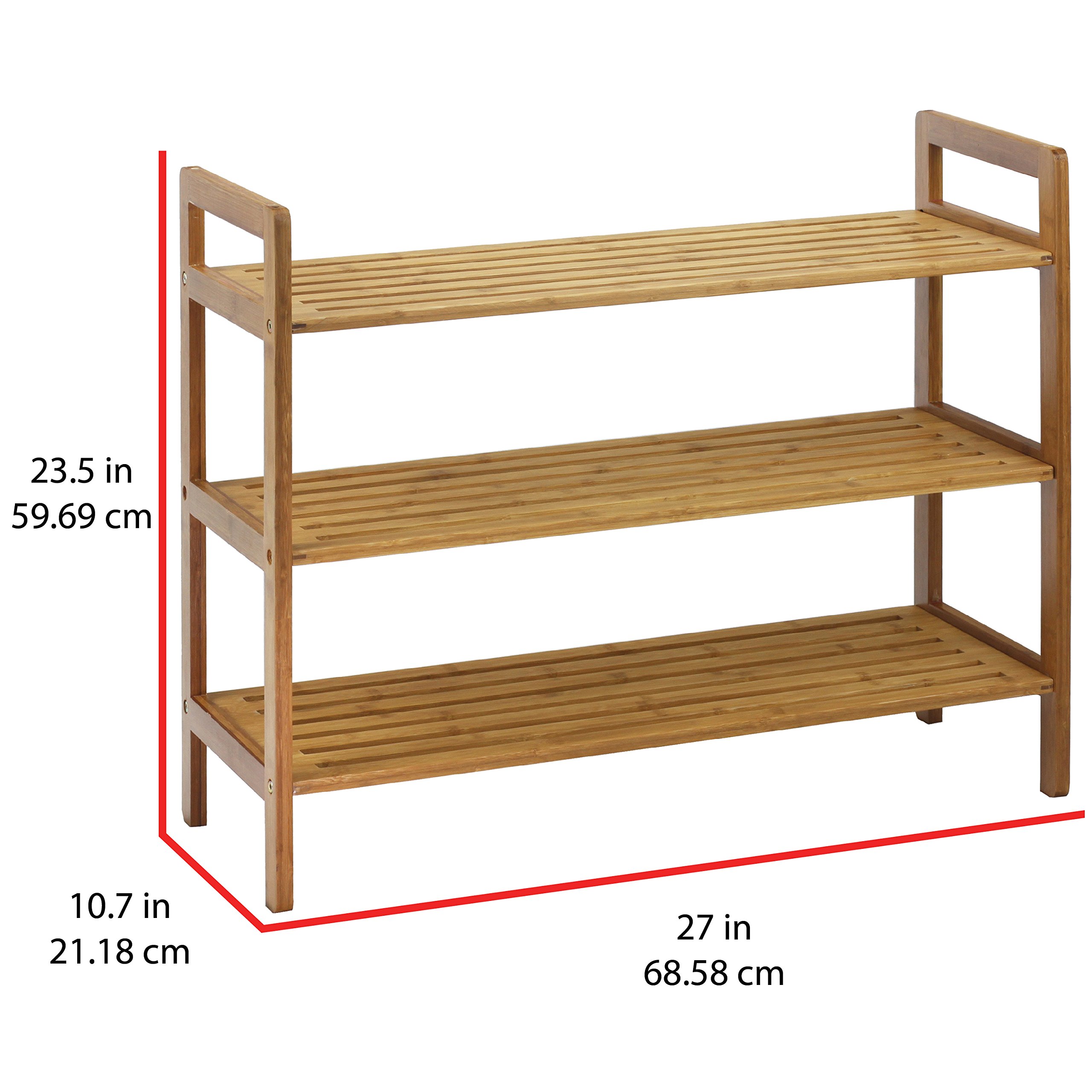 Amazon.com: Oceanstar 3-Tier Bamboo Shoe Rack, Natural : Home